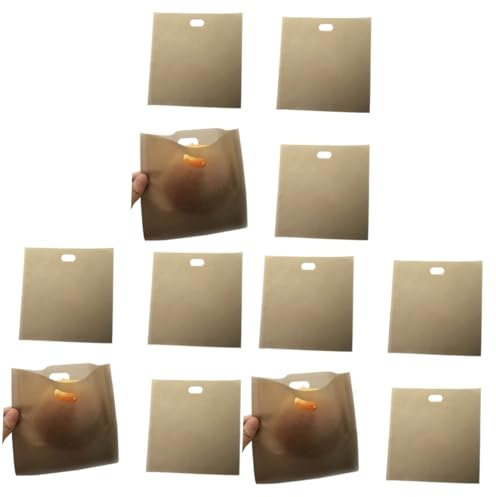 Healeved 12pcs Non Stick Toaster Bags Reusable Slices Washable Bread Bag Dishwasher Safe