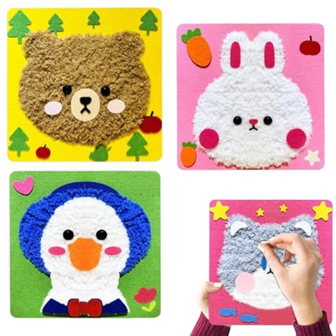 Nähtier Tier Für Kinder Kunst Und Handwerk Für Anfänger Tier Nähset Kinder Nähen Bastelset diys Kunst Handwerk Mit Stickgarn Nähset Für Kinder Nähen Kinder Filzset Mit Stickgarn Häkeln & Stickset