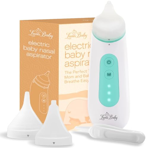 Electric Baby Nasal Aspirator - Nose Sucker Machine for Newborn Infants Toddlers Kids Adults - Automatic Booger Snot Vacuum Cleaner with Adjustable Suction Levels for Mucus Removal