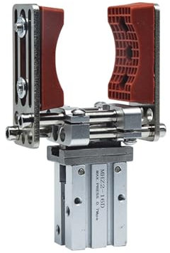 ZHUANYYU Abrazadera de Brazo mecánico, Soporte telescópico, Dedo neumático, Pinza paralela MHZ16D, sujeción en Forma de Arco de tamaño Ajustable(NZ16 HP3050)