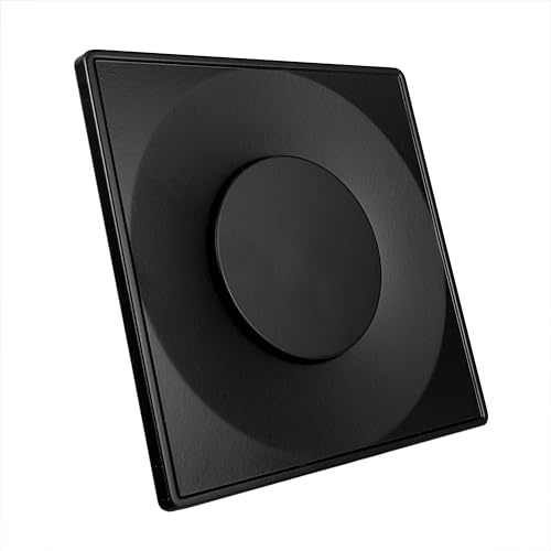 SYSTERM Lüftung Belüftungs-Tellerventil Shwarz Quadratisch Tellerventil Abluftventil oder Zuluftventil Metall mit Montagering Anemostat Deckenventil Lüftungsventile (160 mm)
