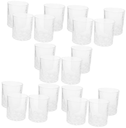 ABOOFAN 5 Set Bicchiere Di Whisky Sbarra Occhiali Da Coupé Bicchieri Da Vino Quadrati Tazze Da Caffè Con Coperchi Bicchieri Piccoli Occhiali Vecchio Stile Bicchiere Transparent 4 Pezzi*5