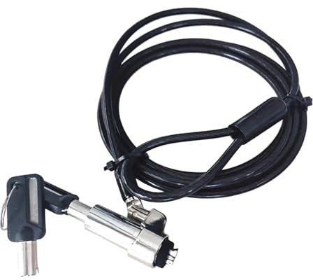 Riiichflowshop Verrou de câble pour Ordinateur Portable et Verrou de sécurité pour Ordinateur Serrures en métal pour Trou de 6x25 mm Verrou d'ordinateur chaîne antivol Verrou de sécurité en métal