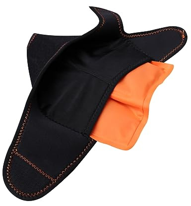 KOCKSHION Knöchelbandage mit Gel Kalt und Warmkompresse aus Tauchmaterial und Nylon Schwarz Verstellbar zur Linderung von Achillessehnenverletzungen und Ermüdung