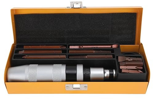 Set di cacciaviti a percussione da 12 pezzi Kit per artigiani CRV Strumenti domestici con maniglia estrattore a vite scatola di immagazzinaggio