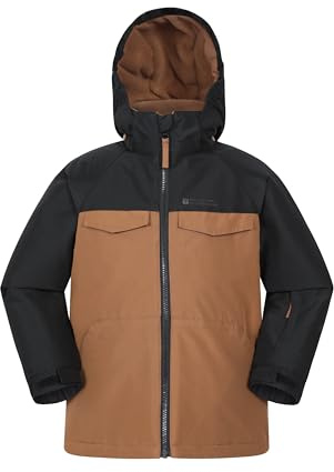 Mountain Warehouse Titan Kids Water Resistant Padded Ski Jacket Black 9-10y