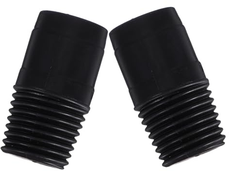 ZUNOXAZ 2pcs Threaded Extension Pole Adapter Tips for Mop and Broom Handles European Screw Thread Connectors Black Replacement Tips for Extendable Metal Poles Secure Fit for Versatile