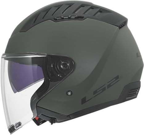 LS2 Casco Moto Jet COPTER II SOLID Matt Military Green-06