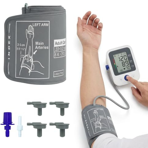 Brassard Tensiómetro de Brazo Compatible con Omron, Tensiómetro de Brazo de Reemplazo 22 a 52 cm Extra Grande con 6 Conectores Universales Medida Precisa para Uso Doméstico, Clínica, Hospital