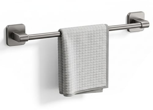 Porta Asciugamani Bagno, Porta Asciugamani Bagno Adesivo, Appendi Asciugamani Bagno, Porta Asciugamani Adesivo, Barra Porta Salviette 30cm, Grigio Canna Di Fucile, Acciaio Inox Senza Fori Per Bagno