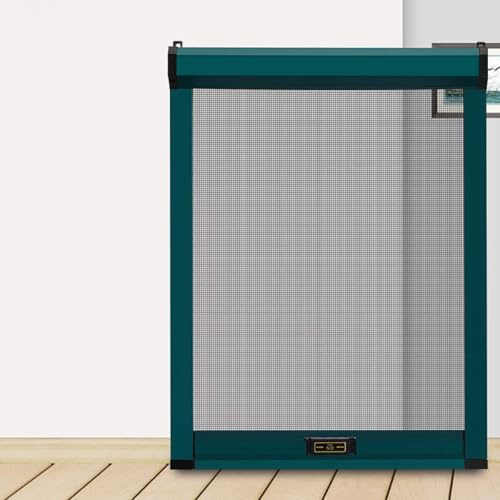 Mosquitera Enrollable para Ventana de Aluminio, Mosquiteras para Ventanas Enrollables Sin Taladrar a Medida, Malla Invisible de Alta Densidad, Protección contra Insectos