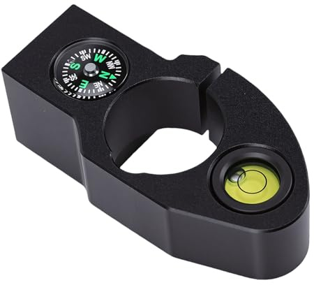 FTVOGUE Instrumento de Medición de Aleación de Aluminio con Nivel de Burbuja y Regla de Torre con Brújula para Herramienta de Nivelación Horizontal de Poste de 32 Mm de Diámetro para Topografía de