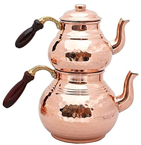 Alhamra cobre tradicional turco tetera, Samovar, té negro eléctrica & Brewer