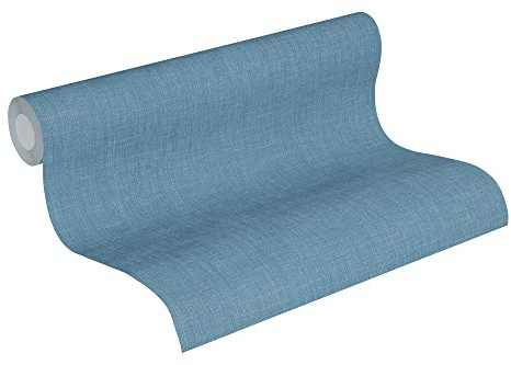 A.S. Création Livingwalls 369259 Metropolitan Stories Tapete Uni Vliestapete Blau 10,05 m x 0,53 m