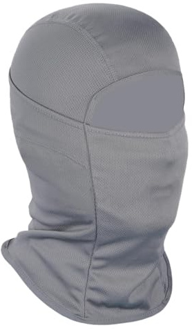 Achiou Ski Mask for Men and Women, Lightweight UV Balaclava Face Cover Gray