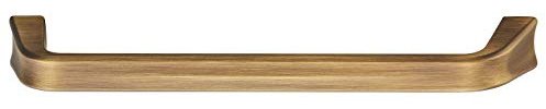 Gedotec Design Bügelgriff Vintage 160 mm Möbelgriff Messing rustikal - H10287 | Schubladengriff Küche im Landhausstil | Bogengriff Antik gebürstet | 1 Stück - Küchengriff für Möbel & Kommoden