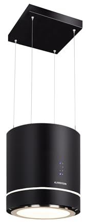 Klarstein Tron Ambience extractor hood - 165 W extractor hood with 540m³/h circulating air capacity in 3 positions, extractor hood recirculation air with LED lighting, 38x45 cm (ØxW), incl. Activated