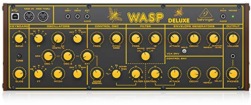 Behringer Wasp Deluxe Legendary Hybrid Synthesizer With Dual Oscs, Multi Mode Vcf, 16 Voice Poly Chain And Eurorack Format