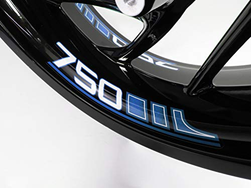BIKE-label Felgenbett Aufkleber Set für Motorrad Auto Felgen 16-21 Zoll blau Größe 750-790121