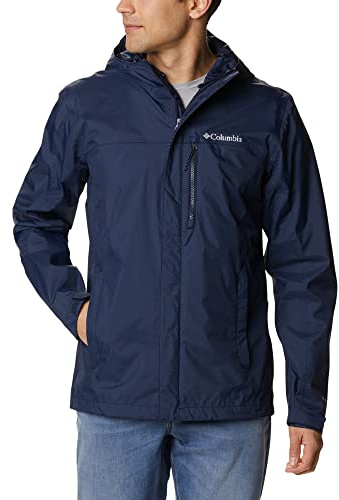 Columbia Pouring Adventure 2 Jacket Chubasquero Impermeable Hombre, Collegiate Navy, S