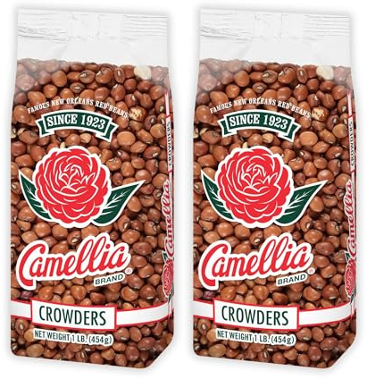 Camellia Brand Dried Crowder Peas – Premium Southern Field Peas with Rich, Earthy Flavor for Soul Food, Hoppin’ John, Stews, Salads, and Healthy Vegetarian Meals – Non-GMO, Gluten-Free 1 Pound (Pack of 2)
