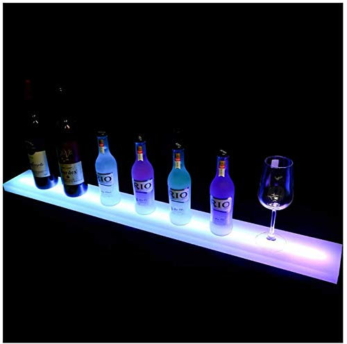 Beleuchtetes Weinregal mit RF-Fernbedienung LED beleuchteter Alkohol-Flasche Display Beleuchtetes Flasche Regal für Brithday, Hochzeit Weihnachtsfeier, Club, Bars.,810 * 110 * 24mm
