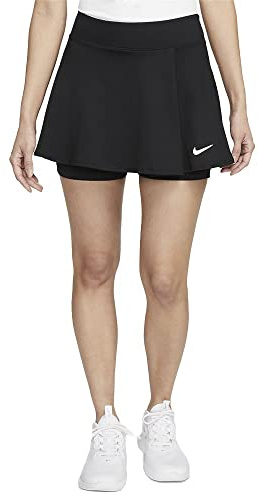 Nike Women's Gonna da Tennis W Nkct DF Vctry Skrt Flouncy, Black/White, DH9552-010, L