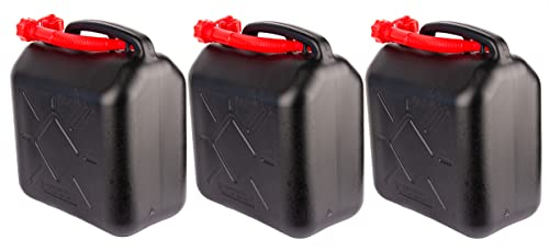 BigDean 3x Benzinkanister 20L mit flexiblem Ausgießer - Kraftstoffkanister für Benzin & Diesel - handlicher Kanister Dieselkanister UN-Zulassung Reservekanister - Made in Europa