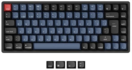 Keychron K2 Pro Wireless Teclado Mecánico Personalizado, QMK/Via Macros Programable, RGB Backlight Hot-swappable Keychron K Pro Brown Switch, 4000mAh Batería para Mac Windows(ES Layout)