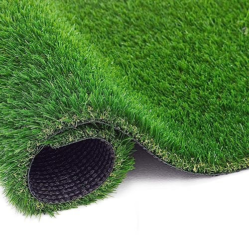 HUHJYUGE Kunstrasen Rasenteppich 1x4m, Rasenteppich für Balkon und Garten, Kunstrasen Grün Wasserdurchlässig, 20 Mm Florhöhe, Hoher Dichte, für Haustiere, Hunde, Rasen