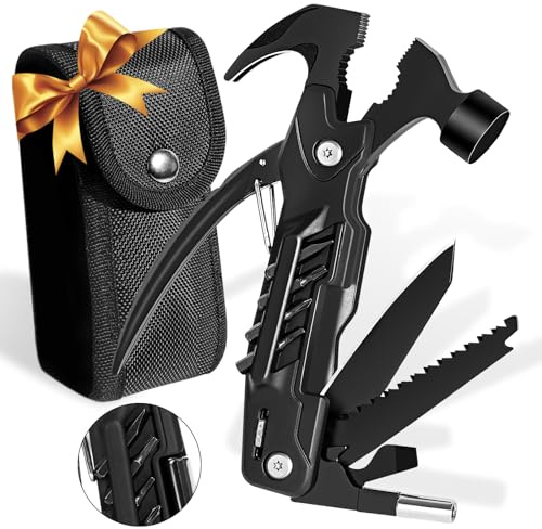 BOLEi Geschenke für Männer, 15 in 1 Multitool Camping Zubehör, Geburtstagsgeschenk Weihnachtsgeschenke für Männer, Geschenke für papa, Multitool für Camping, Notflucht, Wandern, Zuhause, Wohnmobil