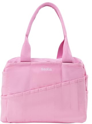 Soolla Studio-Tasche: Aufbewahrungs-Organizer und Keramik-Werkzeugtasche, waschbare Tragetasche, Garntasche, Häkeln, 30 Taschen, mehr als 15 Farben