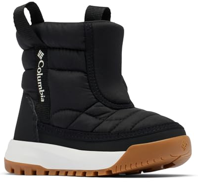 Columbia Snowtrot Mid, Stivali da neve Unisex - bambini e ragazzi, Black/Sea Salt Youth, 37 EU