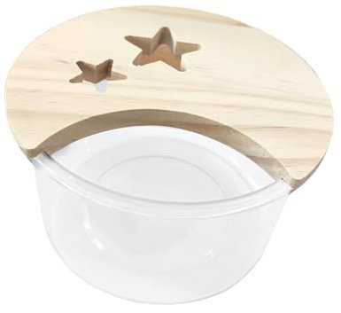 Dualoai Sandbadehaus für Kleintiere mit Herausnehmbarem Sandbehälter, rund groß