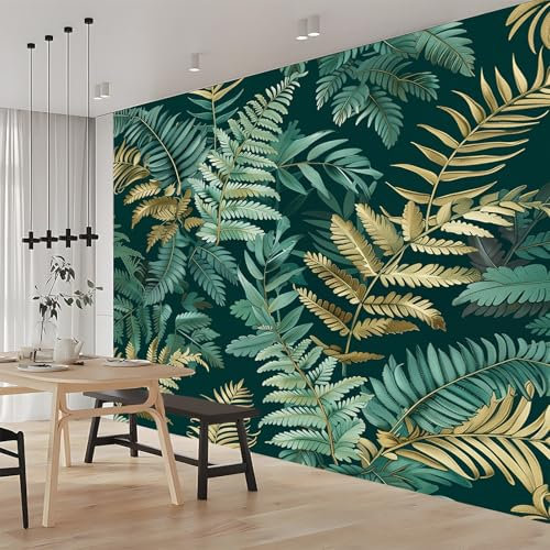Moda Art Papel Tapiz Hoja De Palma De Hoja Nórdica Arte 3D Mural De Papel Pintado Fotomural Decoración De Papel Tapiz Fondo de Pared de Tv de Fotografía