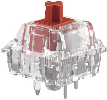 GLORIOUS Fox Switches Mécaniques Linéaires (110 Pièces Heavy Lubed) | Force Activation 55g, Appui Fluide Rapide Résistance Supérieure, Design Transparent RGB, 5 Broches Hot Swap, Silencieux