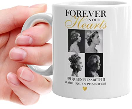 Tazza da tè per compleanno in platino – con la regina Elisabetta, tazza di compleanno in ceramica da collezione | Tazza con la regina Elisabetta, pezzo con la regina Elisabetta, tazza