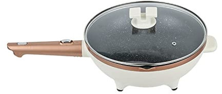 JNHGSHUAISDF Bratpfanne Suppentöpfe Multifunktions-Elektropfanne, große Kapazität, Antihaft-Bratpfanne, Wok, Dampfgarer, Suppe, Eintopf, Kochtopf (weiß)(White)