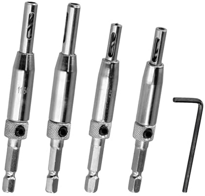 4 Pcs Self Centering Drill Bit, Hinge Drill Bit, Hinge Self Centring