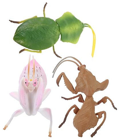 Generisch 3St Simulation Mantis-Modell kinderzimmerdeko raumdeko Educational Toys zabawki stymulujące rozwój gartendeko Mantis-Erkennungsmodell simuliertes Mantis-Modell Plastik
