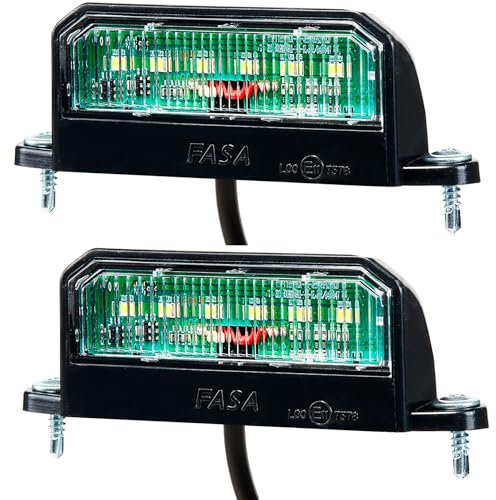 ETUKER 2x Piloto de matrícula LED 12/24v Luz de Matricula para Remolque camión caravana homologados