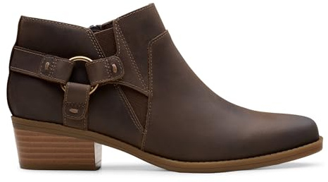 Clarks Women's Danyelle Gema Taupe Oily Leather 9 Medium