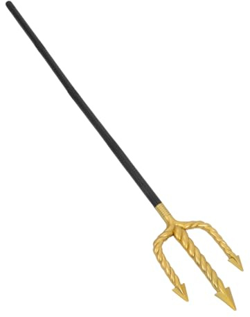 WRITWAA Antique Style Plastic Trident Masquerade Prop for Halloween Parties Stage Performances