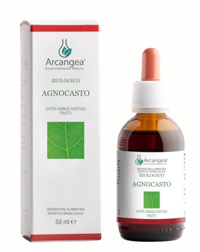 Agnocasto soluzione in gocce alto dosaggio 50 ml, per ciclo mestruale, squilibrio ormonale e menopausa, adatta ai vegani, senza coloranti e senza conservanti