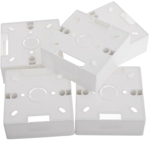 PENIKOKO 5 Stück Wetterfeste Aufputzdose Teiliges PVC Verteilerkasten mit Großer Kapazität und Einfacher Installation Robuste Elektrische Abzweigdose für Außenbereich und Wohnmobil Sichere