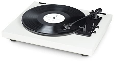 Pro-Ject A1.2 - Giradischi completamente automatico - Preamplificatore Phono integrato, Plug & Play, Braccio tono in Alluminio – Nero (Bianco)
