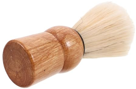 HAMPPLIES Rasierpinsel für Männer mit Holzgriff und Wildschweinborsten Komfortabler Griff Präziser Bartpflegepinsel für Zuhause und Reise im Retro Stil