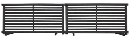 Portable Puppy Fence Kit - 22in H x 44in W, 2 Panels, Charcoal, Freestanding Dog Playpen for Yard and Indoors
