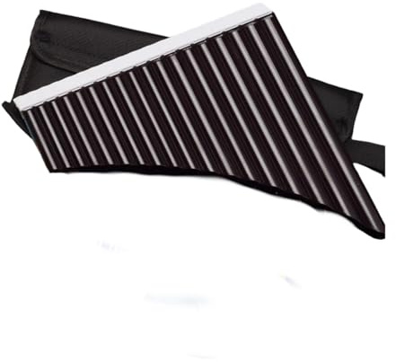 Panflöte Instrument 16-Röhren- Und 18-Röhren-Harz-Panflöte Musikinstrumente Für Anfänger Und Erwachsene Tragbar(18-pipe resin panpipes black)