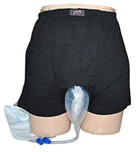 WGE Collecteur D'urine De Sac De Drainage D'urine D'adulte Portable Wearable Incontinence Urinaire Slip Réutilisable Underpants Confort Collecteur D'urine Respirable,M